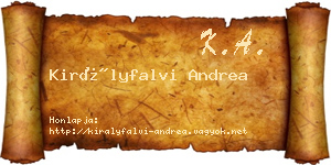 Királyfalvi Andrea névjegykártya